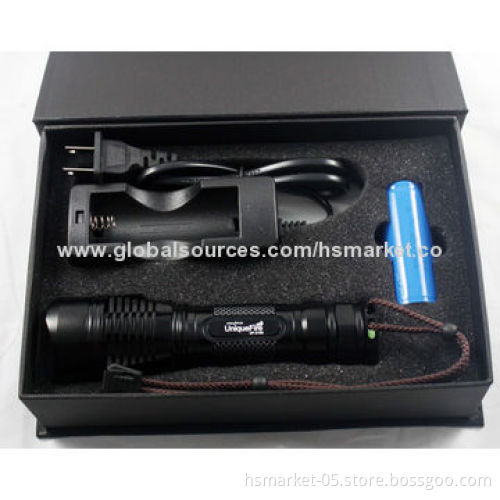 Self Defense LED Flashlight, Cree XM-L T6 LED, 1100lm, 1x 26650 Rechargeable, Running 5 HoursNew